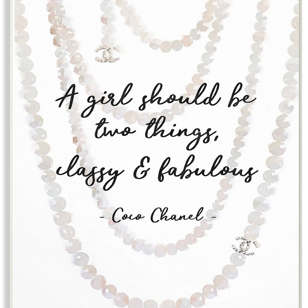 CoCo Chanel Quote Canvas Wall Art